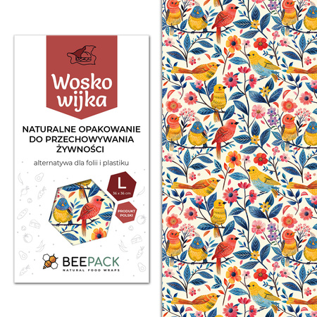 Waxwork "Birds" size "L" 36 x 36 cm 1 pcs.