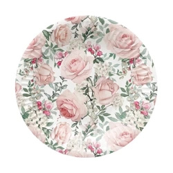 Round paper plate "Roses" ¶r. 18 cm 8 pcs.