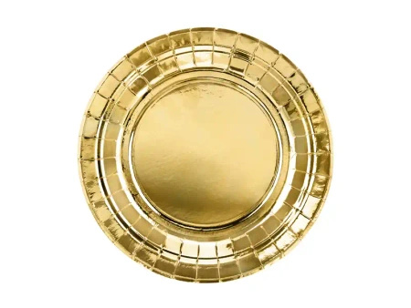 Talerze papierowe "Gold", 18 cm, 6 szt.