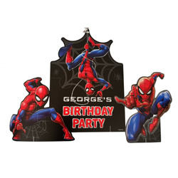 Ścianka personalizowana naklejkami 1 szt. + 2 figury Spider-man