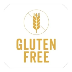 Naklejka papierowa "Gluten Free" 2,5 x 2,5 cm 1000 szt.