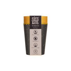 Circular 227 ml reusable mug Black & Electric Mustard, 1 pc.