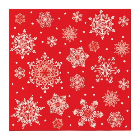Serwetki Premium Airlaid, "Snowflakes", 1/4, 40 x 40 cm, 12 szt.