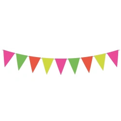 Girlanda flagi papierowe "Fluo" 2,3 m 1 szt.