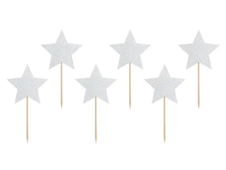 Cupcake Decorations "Stars", 11.5 cm, 6 pcs