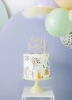 Topper drewniany na tort "Happy Birthday", 16 cm, 1 szt.