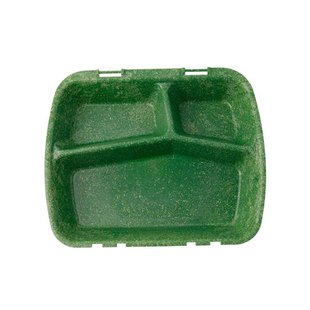 Reusable menuboxes tripartite green 24.5 x 20 x 4.5 cm 60 pcs.