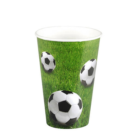 Kubek papierowy "Piłka Nożna" 200 ml, śr. 70 mm 10 szt.
