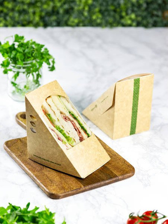 Sandwich paper package 12.5 x 12.5 x 8.5 cm 50 pcs.