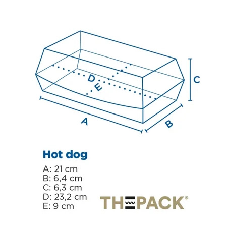 Lunch box termiczny Hot Dog 23,2 x 9 x 6,3 cm 50 szt.