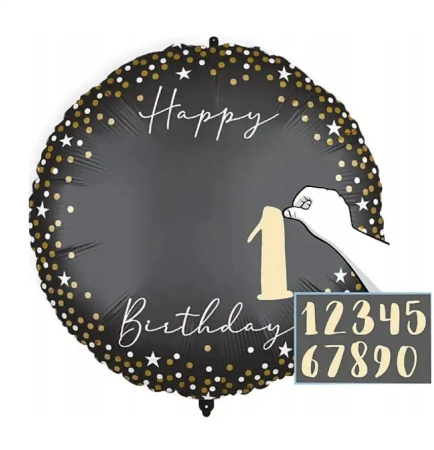 Balony foliowe "Personalizowany Milestone", 46 cm, 1 szt.