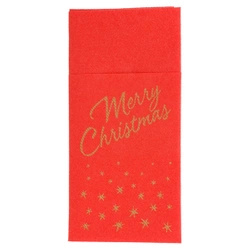 Premium Airlaid "Christmas" cutlery bags-serviettes 40 x 40 cm 50 pcs.