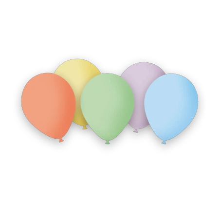 Pastel Latex Balloons Assorted, 28 cm, 12 pcs.