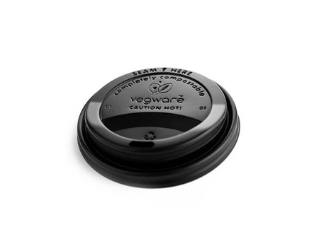 C-PLA lid for mug black ¶r. 90 mm 50 pcs.