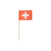 Banquet toothpicks with Swiss flag, length 8 cm, 100 pcs
