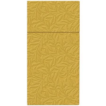 3-ply napkin pockets for cutlery, embossed, gold 40 x 40 cm, 16 pcs