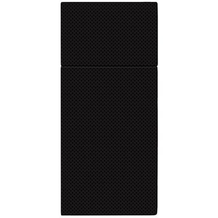 Softpoint napkin pockets for cutlery, embossed, black, 38 x 32 cm, 50 pcs