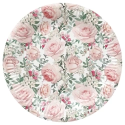 Round paper plate "Roses" ¶r. 23 cm 8 pcs.