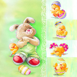 Serwetki 3-warstwowe Easter 1/4 33 x 33 cm 20 szt.