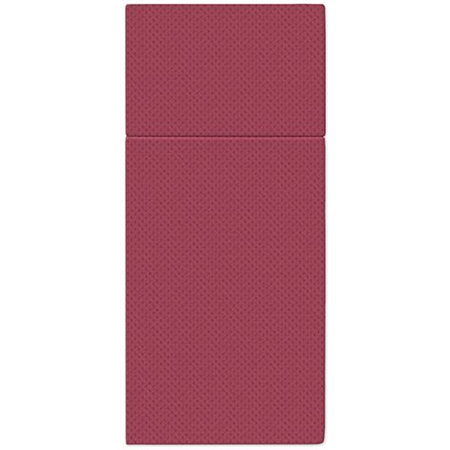 Softpoint napkin pockets for cutlery, embossed, burgundy, 38 x 32 cm, 50 pcs