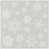 Serwetki Premium Airlaid, "Snowflakes Silver", 1/4, 40 x 40 cm 50 szt.