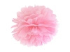 Pompon bibułowy ozdobny, Jasnoróżowy, 35 cm, 1 szt.