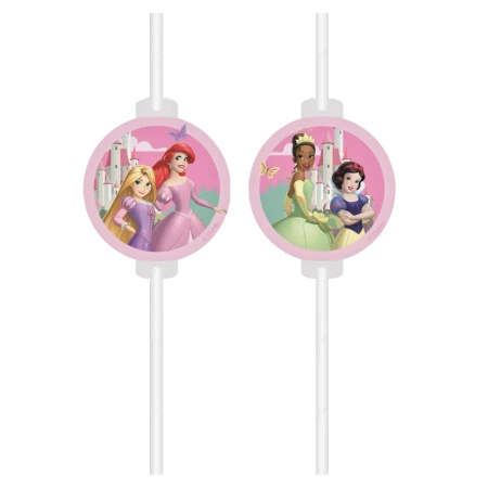 Paper Straws Disney Princesses, 22 cm, 4 pcs.