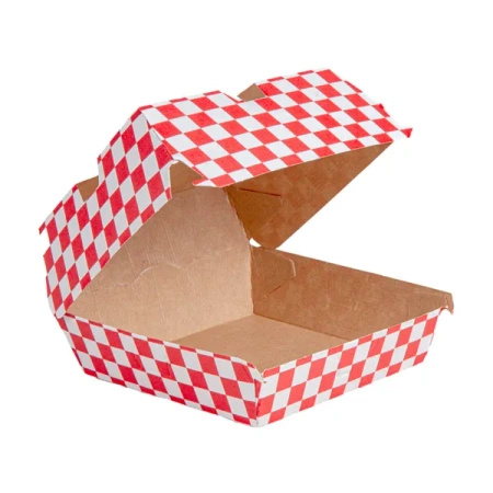 Burger box termiczny, "Fitipaldi" / "Kratka", 14,7 x 14 x 7 cm, 50 szt.