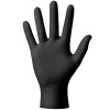 Nitrile powder-free diamond-textured black gloves in box, "M", 50 pcs