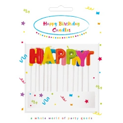 Świeczki urodzinowe Happy Birthday 1 szt.