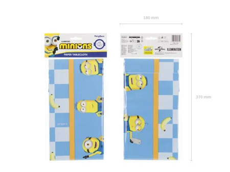 Obrus papierowy "Minionki", 120 x 180 cm, 1 szt.