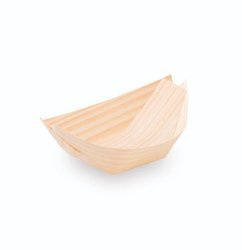 Wooden bowl "boat" 8 x 5.5 cm 100 pcs.