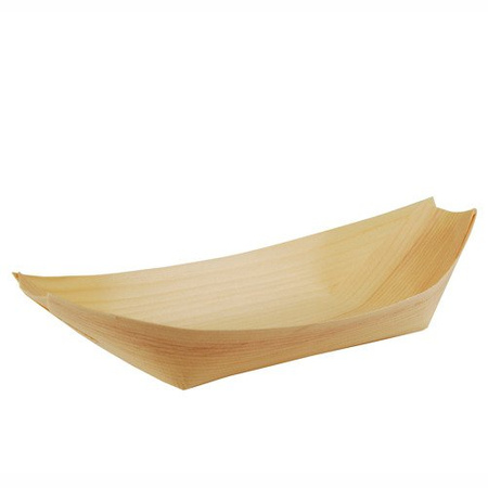 Wooden bowl "boat" 25 x 10 cm 50 pcs.