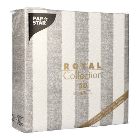 Royal Collection Lines white-gray 1/4 3W napkins 40 x 40 cm 50 pcs.