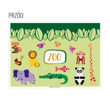 Paper placemats - coloring book "Zoo" 31 x 43 cm 250 pcs.