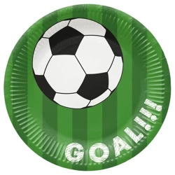 Round paper plate "Soccer Green" ¶r. 23 cm 8 pcs.