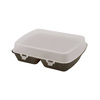 Menuboxes reusable bipartite black 24.5 x 20 x 4.5 cm 60 pcs.