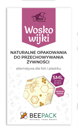 Woskowijki "Pszczoły" Pack 1 x "S", 1 x "M", 1 x "L" 3 szt.