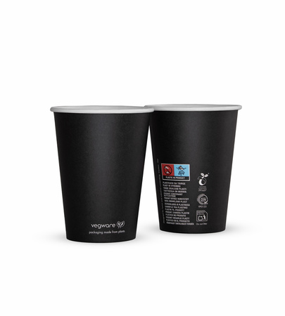 Kubek papierowy czarny "Black Series" Vegware 350 ml śr. 90 mm 50 szt.