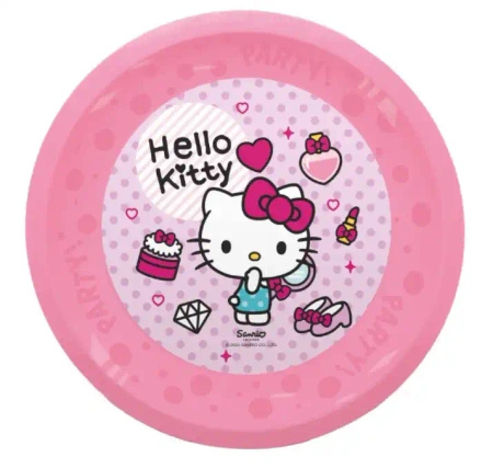Talerze wielorazowe Hello Kitty, 21 cm, 4 szt.