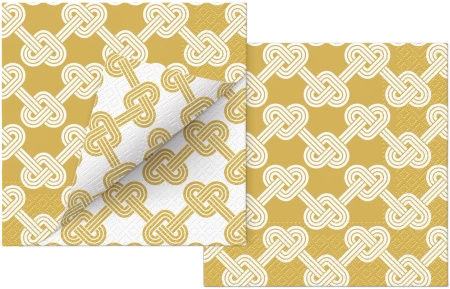 Serwetki 3-warstwowe, dwustronne, "Double Hearts", 1/4, 33 x 33 cm 20 szt.