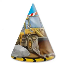 Czapeczki papierowe "Construction", 6 szt.