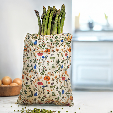 Beeswax wrap bag “Meadow” – size L (23 × 32 cm), 1 pc