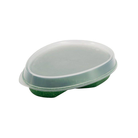 Reusable bipartite containers green 27.5 x 20 x 3.5 cm 60 pcs.