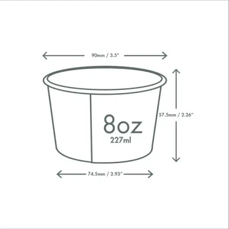 Miseczka z papieru bambusowego "Feel Snug", 250 ml, śr. 90 mm, 50 szt.