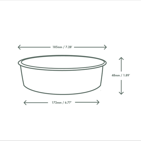 Miska papierowa sałatkowa 750 ml śr. 185 mm 50 szt.