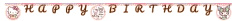 Paper Birthday Banner Hello Kitty & Kuromi, 2 m 1 pc