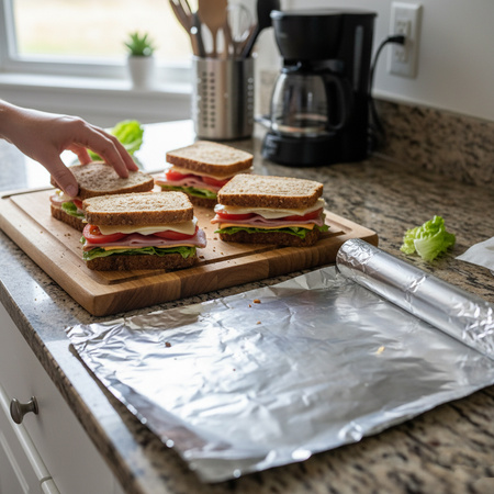 Folia aluminiowa Paclan, szer. 29 cm, dł. 60 mb, grubość 15 my, 1 szt.