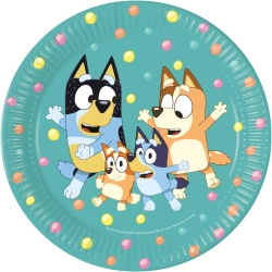 Paper plates "Bluey", 23 cm, 8 pcs