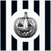 Serwetki 3-warstwowe "Striped Pumpkin / Halloween", 1/4, 33 x 33 cm 20 szt.